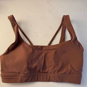 Athleta Brown Strappy Sports Bra small